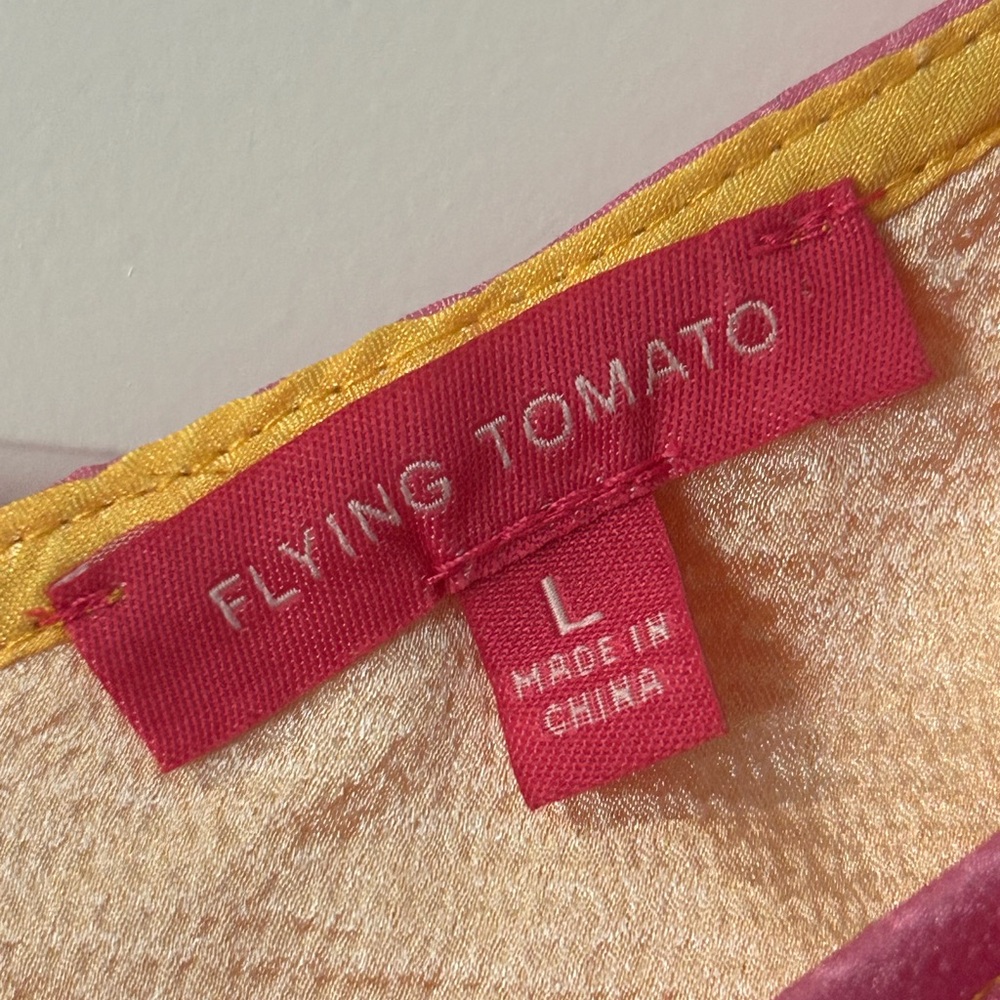 Flying Tomato Color Maxi Dress Pink Orange Multi Size L - Picture 6 of 14